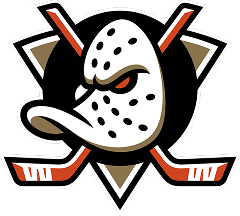 QUACK ATTACK—The Anaheim Ducks will return with live games next season logo